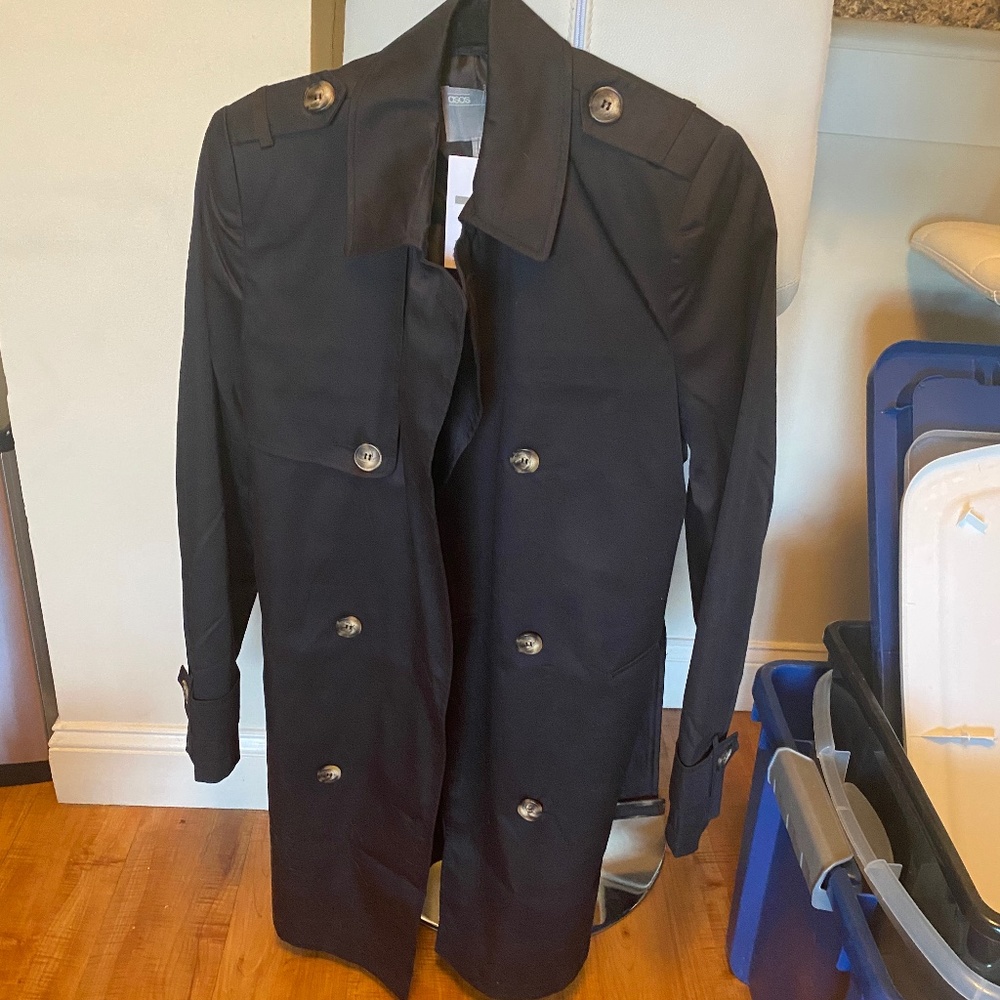 Asos black trench - Size 4